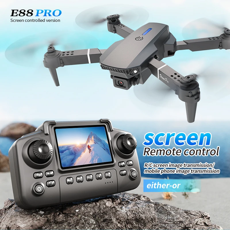 Drone Photogrammetry - Drone Profesional E88 PRO dengan Layar