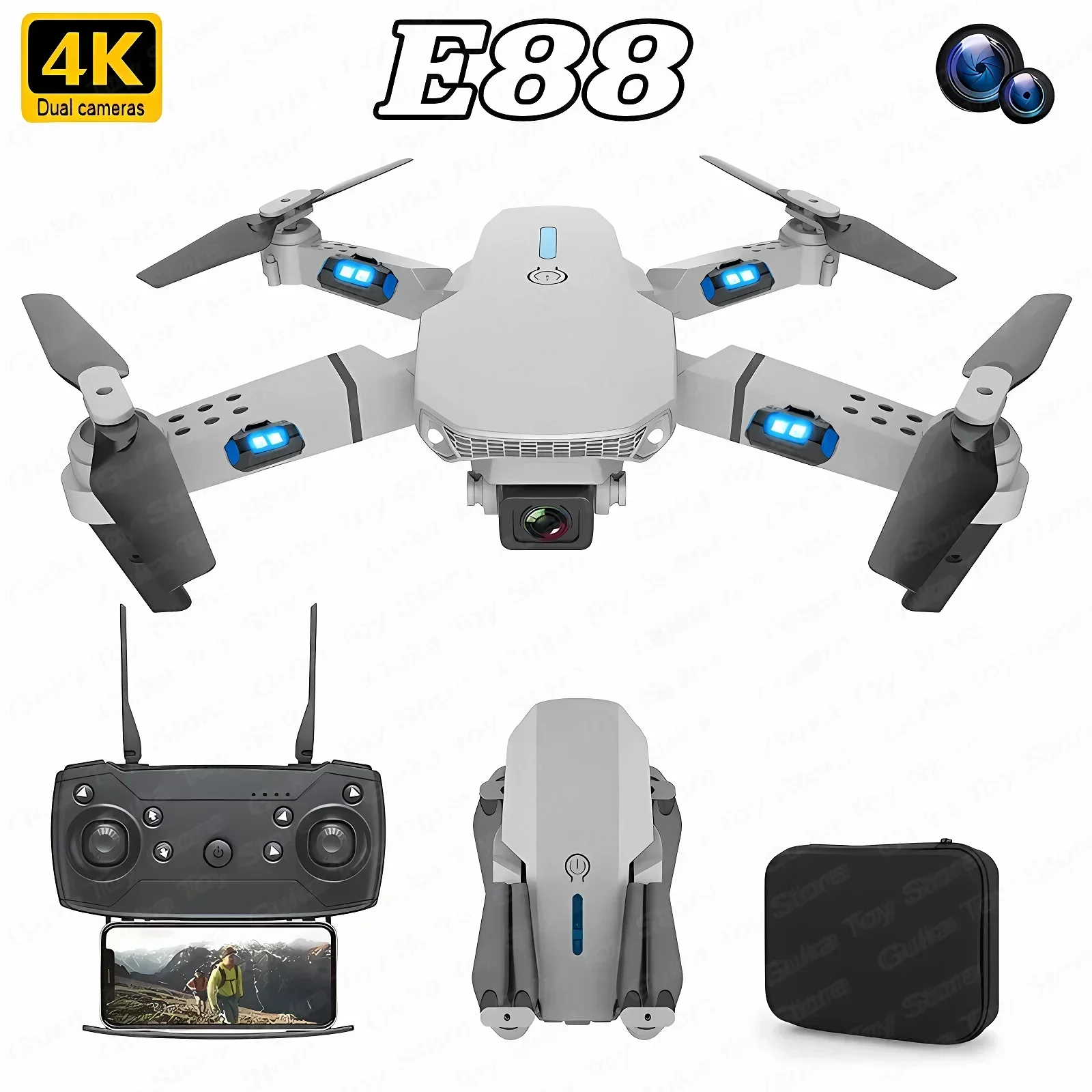 E88 Pro Drone FPV kamera sudut - Drone Aerial Photography ulasan dan harga
