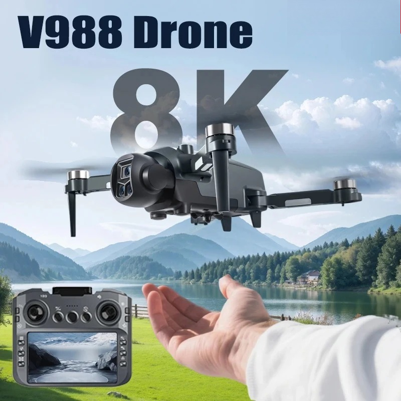 Drone V988 Asli 8K HD Kamera G - Drone Photogrammetry ulasan dan harga