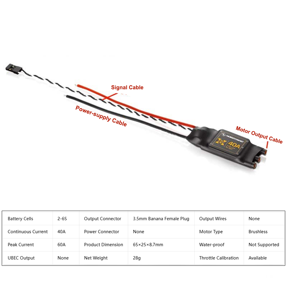 Hobbywing XRotor 40A ESC tanpa - Drone Aerial Photography ulasan dan harga